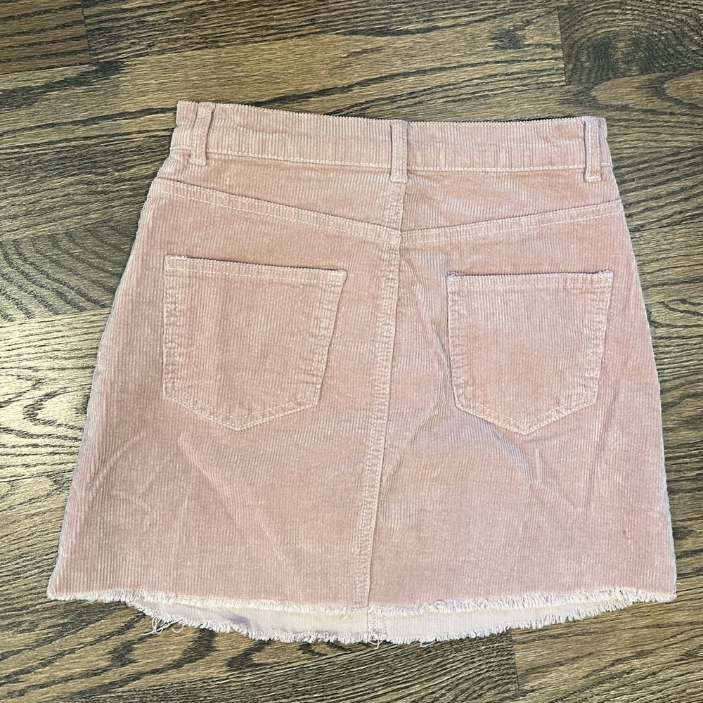 John Galt Mauve Corduroy Mini Skirt E-2 View 2